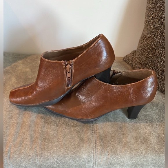 A2 Brown Fall Ankle Booties  with 3 inch Heels . - Picture 2 of 6